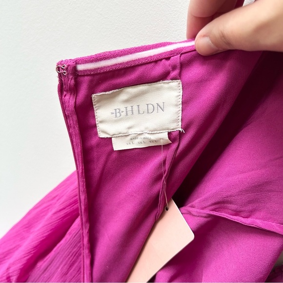 NWT BHLDN Sydney solid strapless chiffon gown - Picture 8 of 8